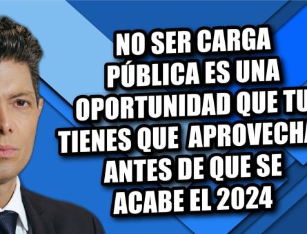 No ser carga pública es una oportunidad que tu tienes que aprovechar antes de que se acabe el 2024