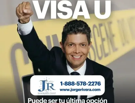 Símbolo de la Visa U sobre bandera de EE. UU. (abogado de inmigración) experto en casos complejos para víctimas de crímenes.