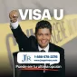 Símbolo de la Visa U sobre bandera de EE. UU. (abogado de inmigración) experto en casos complejos para víctimas de crímenes.